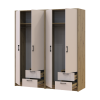 Kleiderschrank Doros Rondi Artisan Eiche/Kaschmir 2+2 Türen 164x52x195 (42005652)