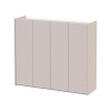 Schuhschrank Doros Kassel mit Spiegel Kaschmir 4 Türen 128×40×110 (42005507)