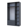 Kleiderschrank Doros Lukas mit Drehtüren Graphitgrau 3 Türen 135x50x240 (80737801)