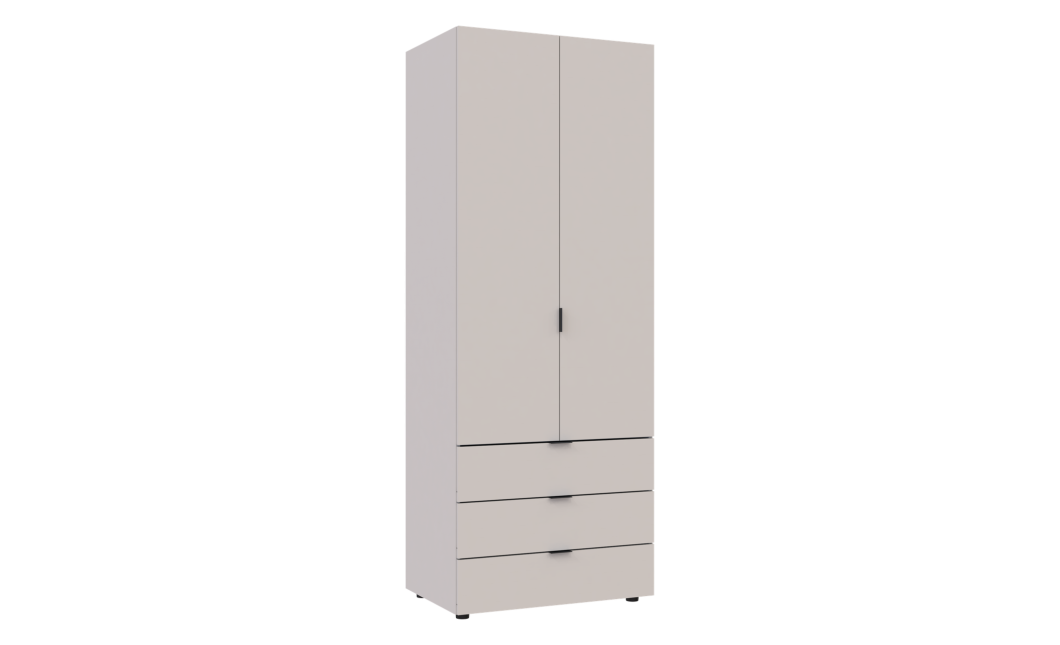 Kleiderschrank Doros Gelar mit Drehtüren Kaschmir 2 Türen 77,5x49,5x203,4 (80737632)