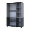 Kleiderschrank Doros Thorn Anthrazit/Grau 3 Türen Kleiderstange 135x51,6x200 (44900519)