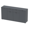 Kommode Doros Ron 7 Graphitgrau 4 Türen 2 Schubladen 160x38x81 (44900236)