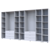 Kleiderschrank Doros Gelar Weiß 4+4 Türen mit offenem Regal 348,2x49,5x203,4 (42005040)