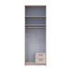 Kleiderschrank Doros Rondi mit Drehtüren mit Oberschrank und Spiegel Kaschmir 2 Türen 82x52x236 (80738470)
