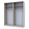 Kleiderschrank Doros Promo mit Drehtüren Kaschmir 2+2 Türen 180x48x204 (80737672)