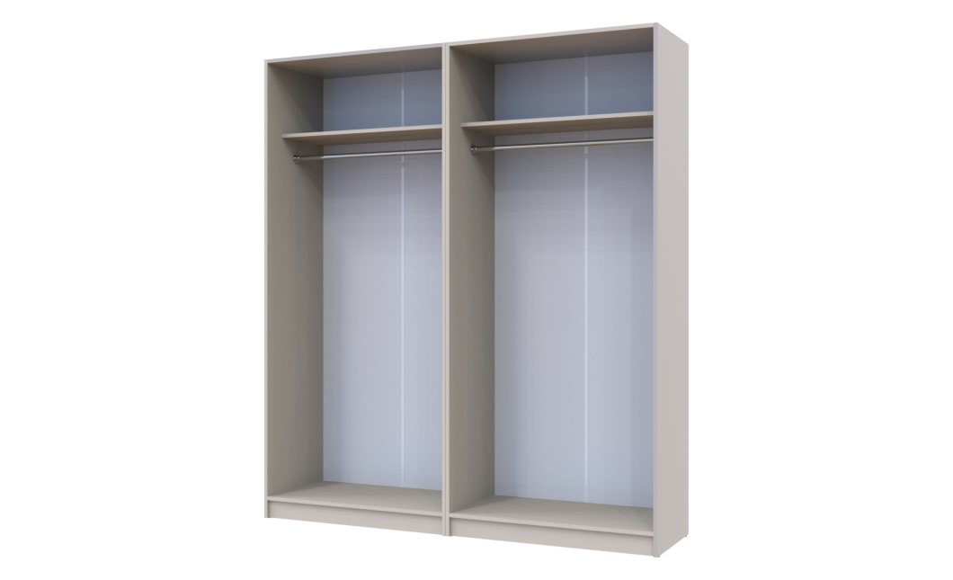 Kleiderschrank Doros Promo mit Drehtüren Kaschmir 2+2 Türen 180x48x204 (80737672)