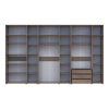 Kleiderschrank mit Schubladen, Regalen und Aufsatz Doros Kasper Cremona Cannolo 3+3+3 Türen 405x48x245 (42005737)