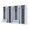 Kleiderschrank-Set Doros Lukas Weiß 4+4 Türen 360x50x240 (42005142)