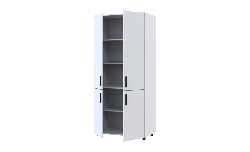 Kleiderschrank Doros Thorn Weiß 2 Türen Böden 90x51,6x200 (44900436)