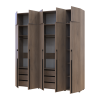 Kleiderschrank mit Schubladen und Aufsatz Doros Kasper Cremona Cannolo 2+3 Türen 225x48x245 (42005555)