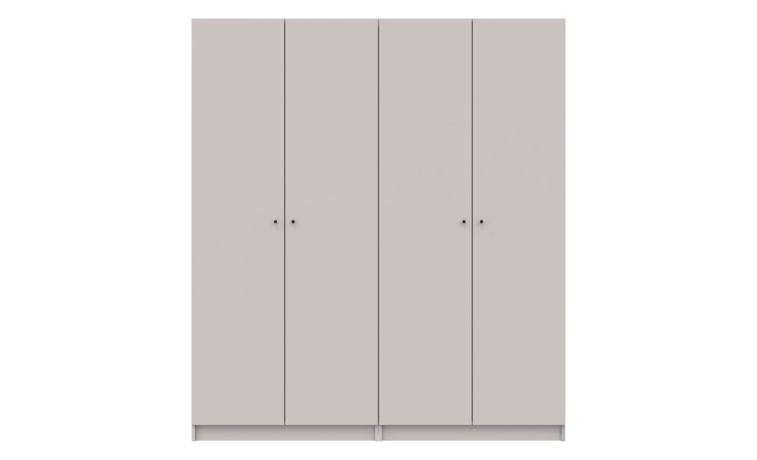 Kleiderschrank Doros Promo mit Drehtüren Kaschmir 2+2 Türen 180x48x204 (80737672)