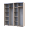 Kleiderschrank Doros Sigma Slim Schiebetüren Kaschmir 2+2 Türen 190x60x214.4 (42005585)