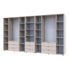 Kleiderschrank Doros Gelar Kaschmir 4+4 Türen Säulenschrank 370x49,5x203,4 (42005179)