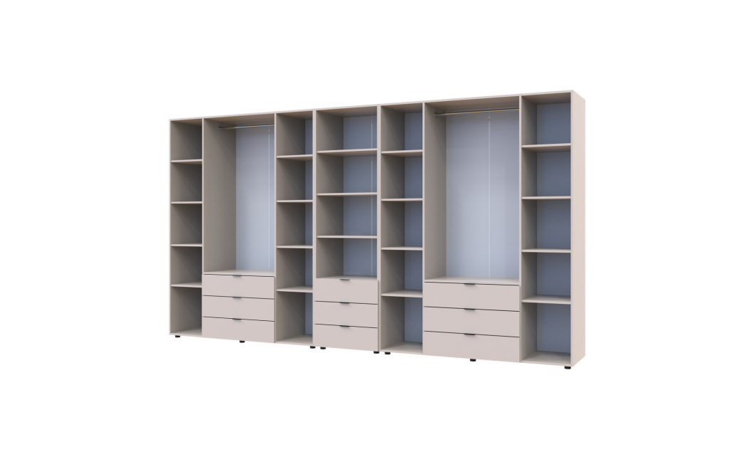 Kleiderschrank Doros Gelar Kaschmir 4+4 Türen Säulenschrank 370x49,5x203,4 (42005179)