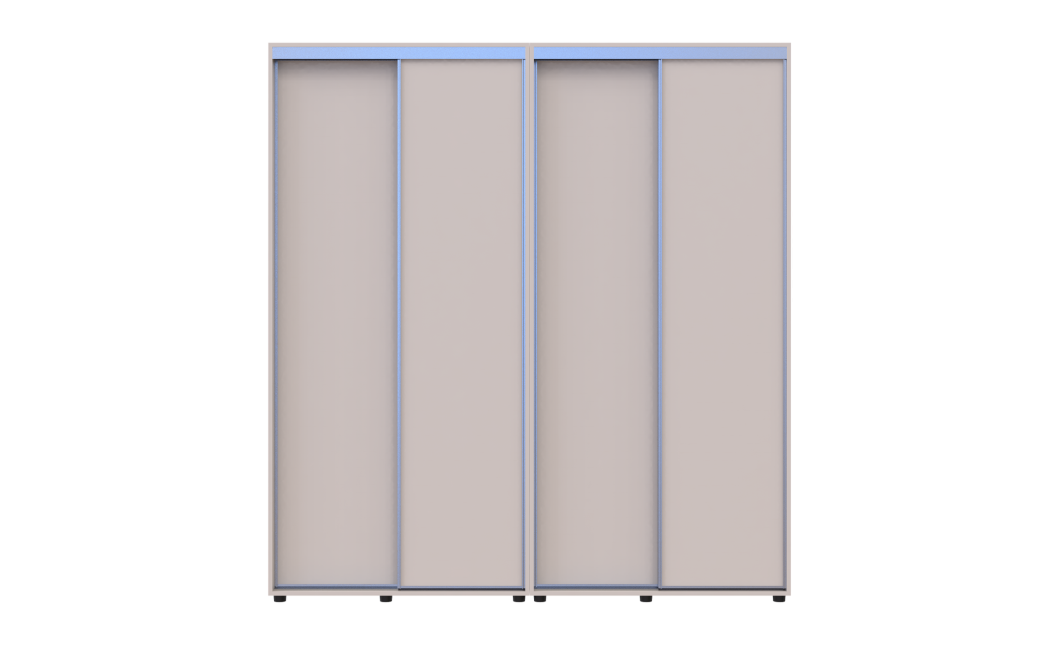 Kleiderschrank Doros Sigma Slim Schiebetüren Kaschmir 2+2 Türen 200x45x214.4 (42005586)