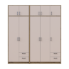 Kleiderschrank mit Aufsatz Doros Rondi Artisan Eiche/Kaschmir 2+3 Türen 203x52x236 (42005666)