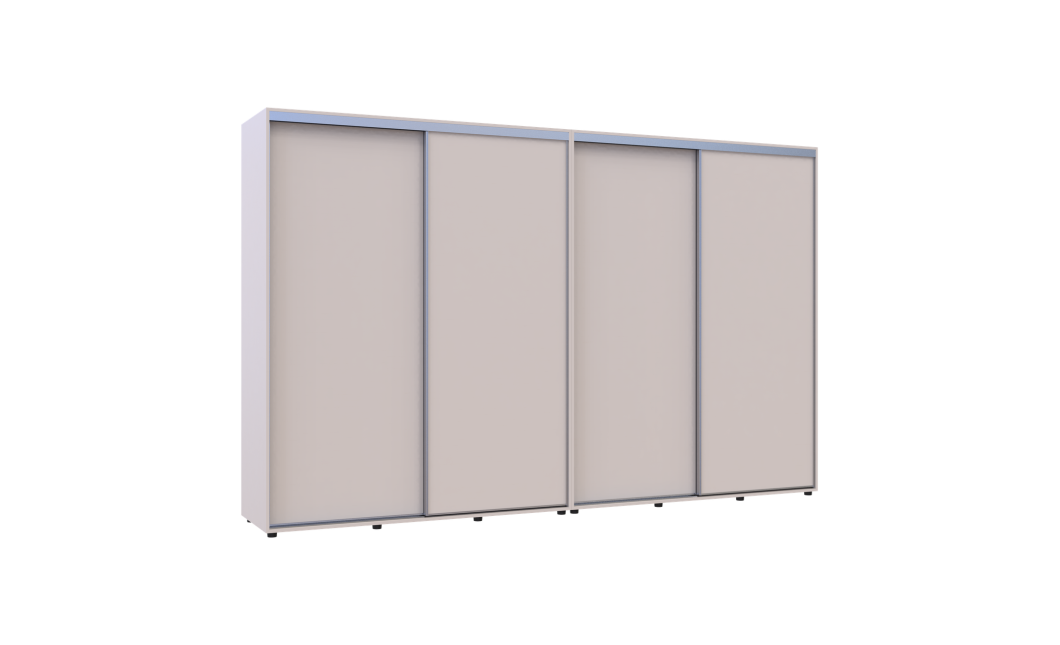 Kleiderschrank Doros Sigma Slim Schiebetüren Kaschmir 2+2 Türen 340x60x214.4 (42005615)