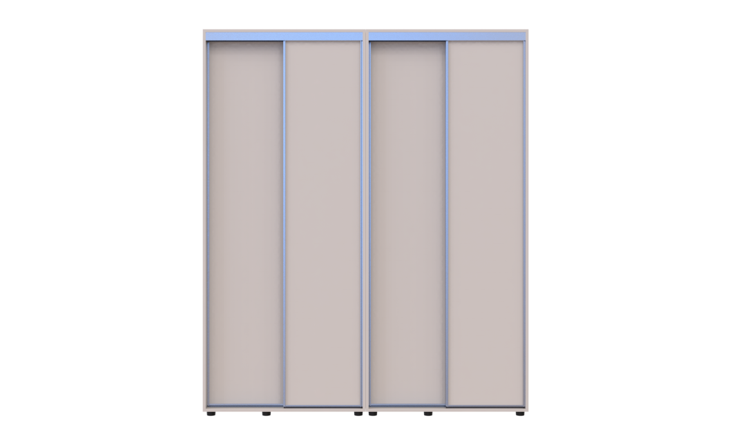 Kleiderschrank Doros Sigma Slim Schiebetüren Kaschmir 2+2 Türen 180x60x214.4 (42005583)