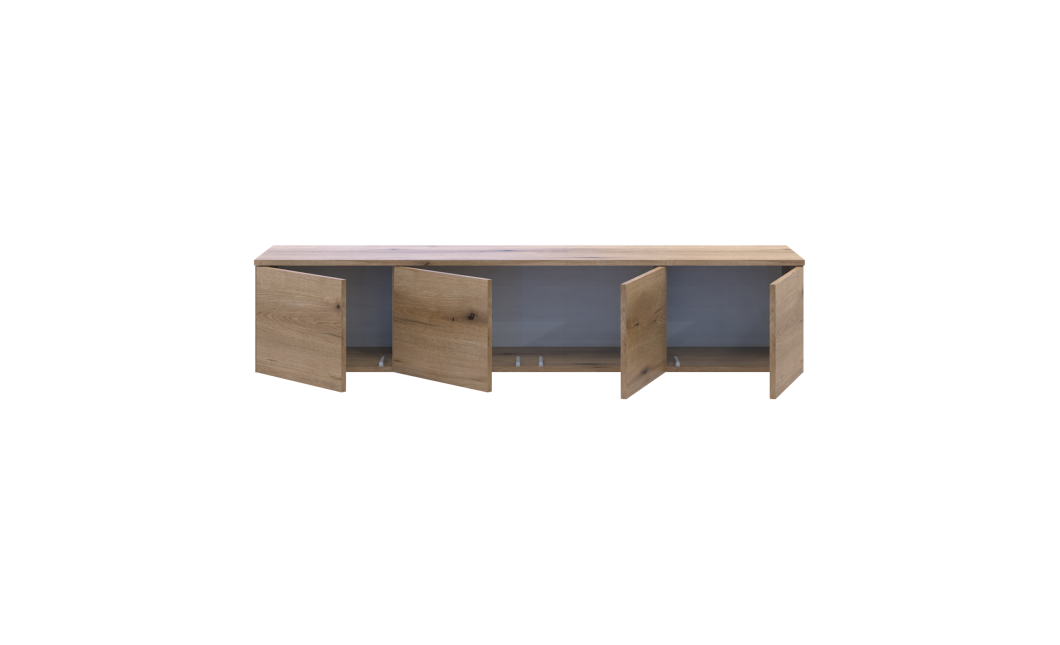 TV-Board Doros Levia Ewok Eiche 4 Türen 160x35x33 (41516094)