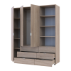 Kleiderschrank Doros Gelar Sonoma Eiche 3 Türen Säulenschrank 176,2x49,5x203,4 (42005181)