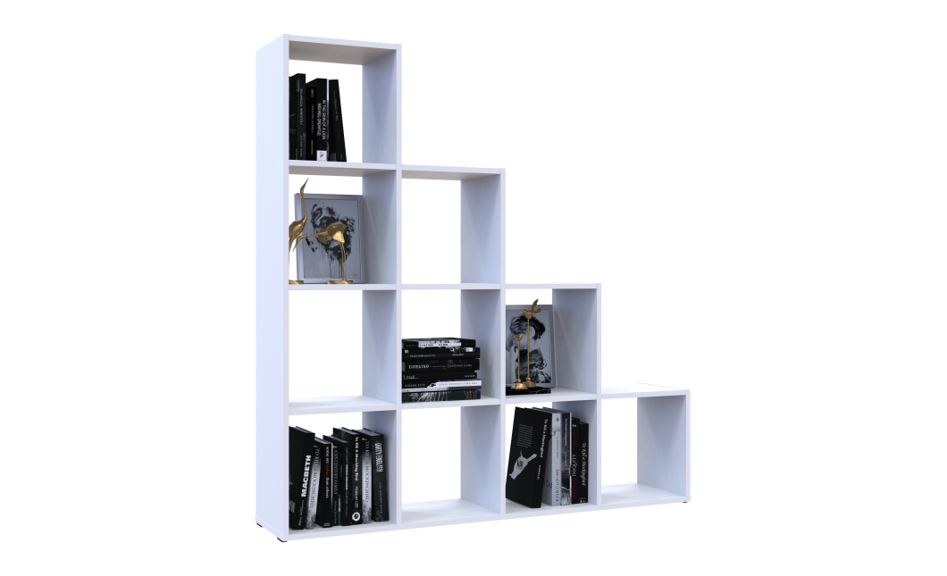 Regalsystem Doros Step 4x4 Weiß offen 136,2x28,8x140,7 (41516166)