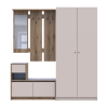 Flurmöbel Set Bela + Kleiderschrank Promo Eiche Evok/Kaschmir 190x48x204 (42005330)