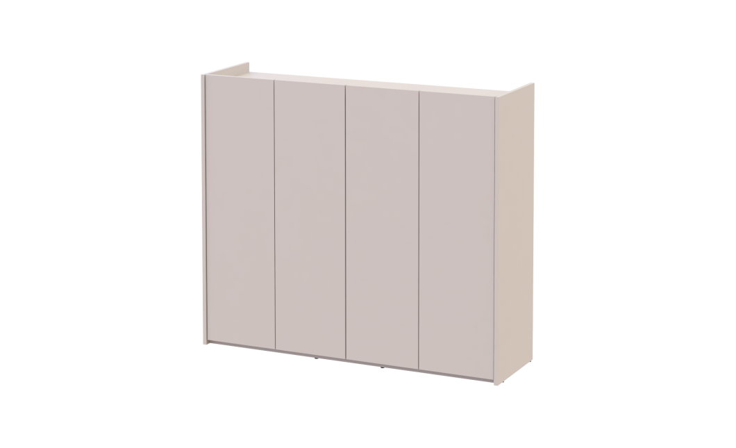 Kommode Doros Kassel Kaschmir 4 Türen 128x40x110 (41516213)