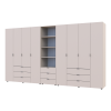 Kleiderschrank Doros Gelar Kaschmir 4+4 Türen Säulenschrank 370x49,5x203,4 (42005179)