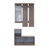 Flurmöbel Set Bela Cremona Cannolo/Grau mit Spiegel 100x40x210 (44900413)