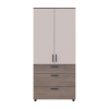 Kleiderschrank Doros Thorn Cremona Cannolo/Kaschmir 2 Türen 3 Schubladen Kleiderstange 90x51,6x200 (44900453)