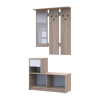 Flurmöbel Set Bela Sonoma Eiche/Weiß mit Spiegel 100x40x210 (44900410)