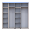 Kleiderschrank Doros Sigma Slim Schiebetüren Kaschmir 2+2 Türen 210x45x214.4 (42005588)