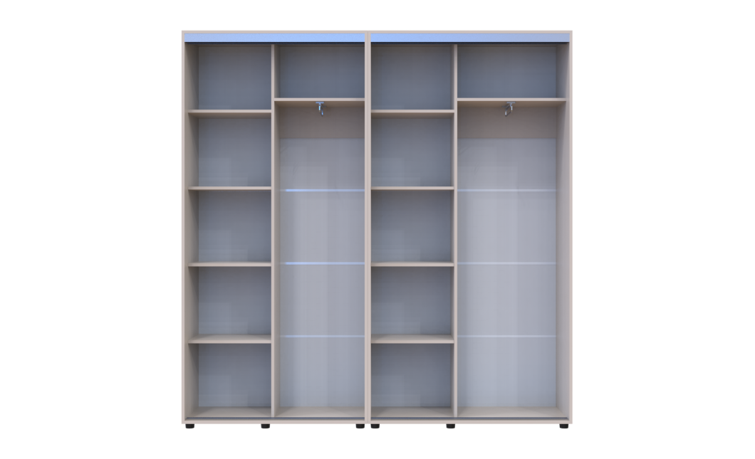 Kleiderschrank Doros Sigma Slim Schiebetüren Kaschmir 2+2 Türen 210x45x214.4 (42005588)