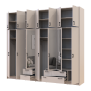 Kleiderschrank mit Spiegel und hohem Aufsatz Doros Rondi Kaschmir 3+4 Türen 281x52x260 (42005649)