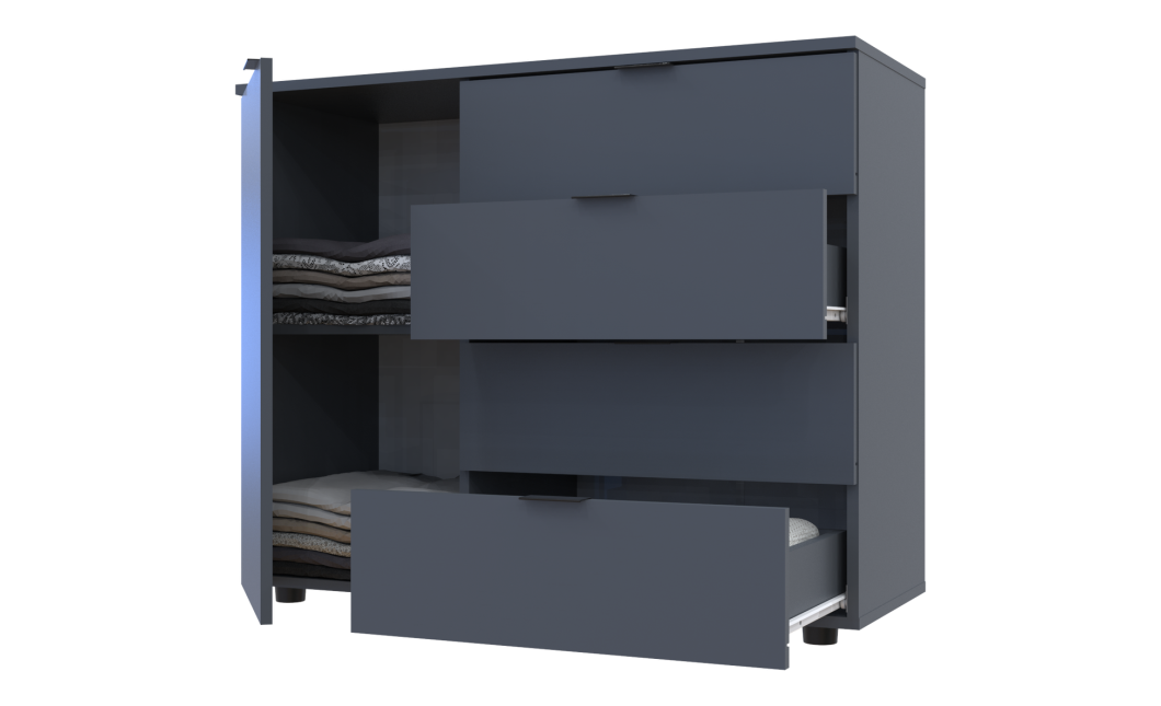 Kommode Doros GC1 Graphitgrau 100x40x81,7 (41510069)