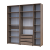 Kleiderschrank mit Schubladen, Regalen und Aufsatz Doros Kasper Cremona Cannolo 2+3 Türen 225x48x245 (42005557)