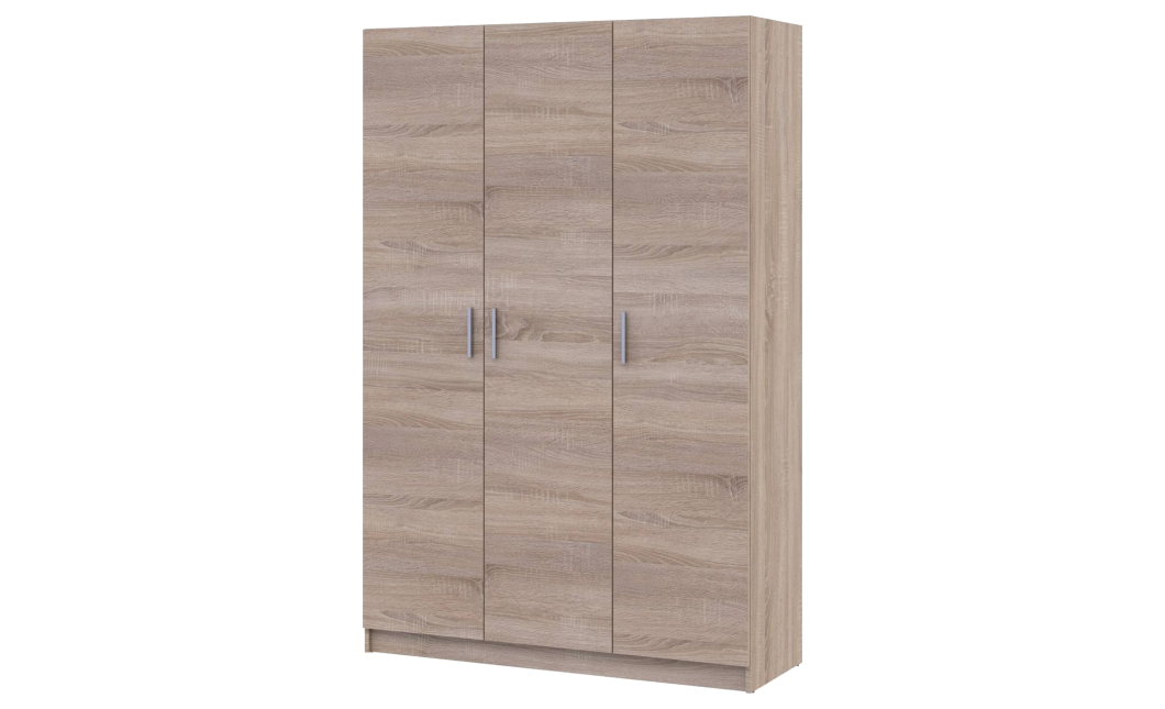 Kleiderschrank Doros Promo mit Drehtüren Sonoma Eiche 3 Türen 135x48x204 (80737072)