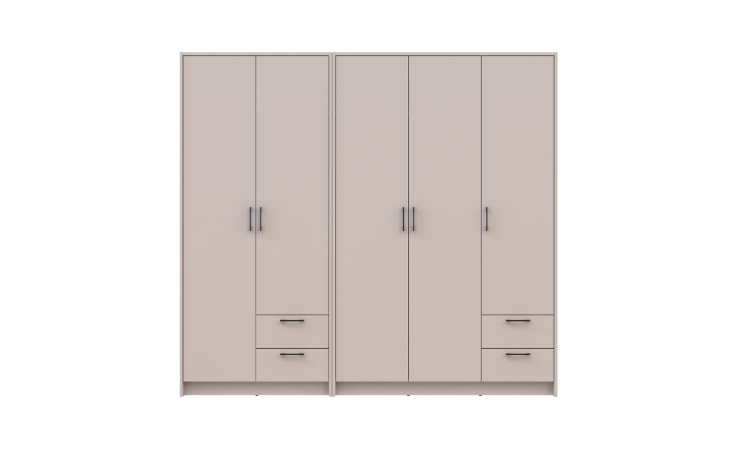 Kleiderschrank Doros Rondi Kaschmir 2+3 Türen 203x52x195 (42005618)