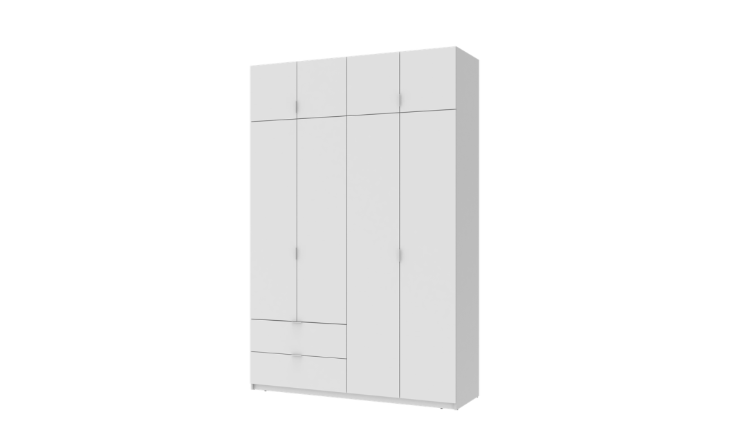 Kleiderschrank Doros Lukas mit Drehtüren Weiß 160x50x240 (80737067)