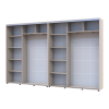 Kleiderschrank Doros Sigma Slim Schiebetüren Kaschmir 2+2 Türen 340x45x214.4 (42005614)