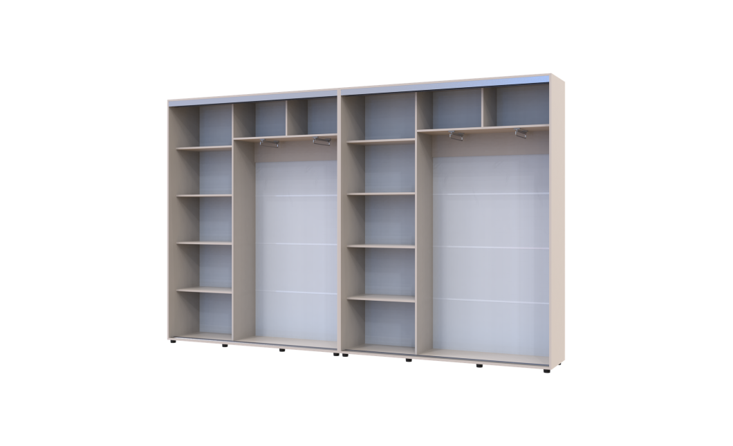 Kleiderschrank Doros Sigma Slim Schiebetüren Kaschmir 2+2 Türen 340x45x214.4 (42005614)