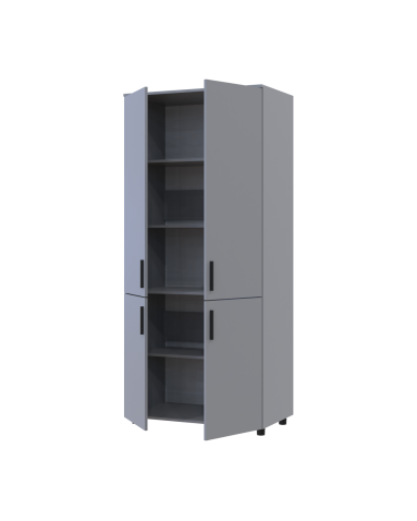 Kleiderschrank Doros Thorn Grau 2 Türen Böden 90x51,6x200 (44900440)