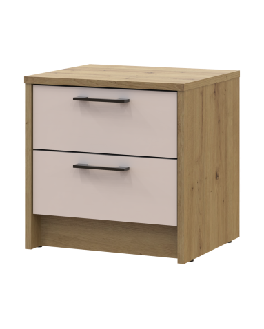 Nachttisch Doros Rondi Eiche Artisan/Kaschmir 2 Türig 40x35x40 (41516287)