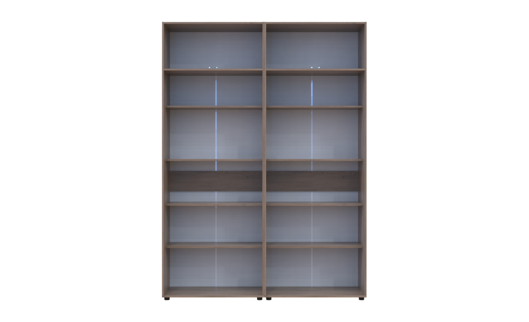 Kleiderschrank mit Regalen und Aufsatz Doros Kasper Cremona Cannolo 2+2 Türen 180x48x245 (42005541)