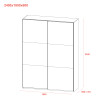 Kleiderschrank Doros G-Caiser Schiebetüren Ewok Eiche 2 Türen 180x60x240 (80737748)
