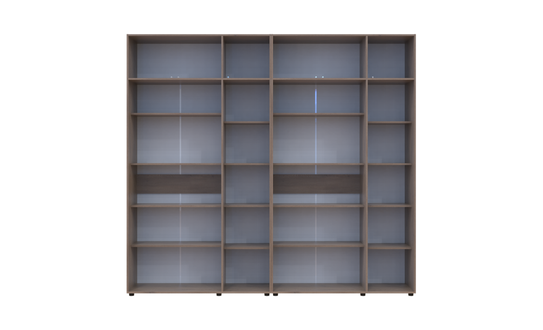Kleiderschrank mit Regalen und Aufsatz Doros Kasper Cremona Cannolo 3+3 Türen 270x48x245 (42005577)