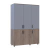 Kleiderschrank Doros Thorn Cremona Cannolo/Grau 3 Türen Böden 135x51,6x200 (44900504)