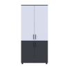 Kleiderschrank Doros Thorn Anthrazit/Weiß 2 Türen Böden 90x51,6x200 (44900468)
