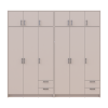Kleiderschrank mit Aufsatz Doros Rondi Kaschmir 3+3 Türen 242x52x236 (42005634)