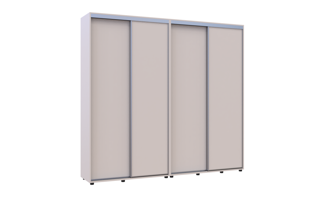 Kleiderschrank Doros Sigma Slim Schiebetüren Kaschmir 2+2 Türen 230x45x214.4 (42005592)